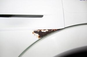 rust on the outside of the body