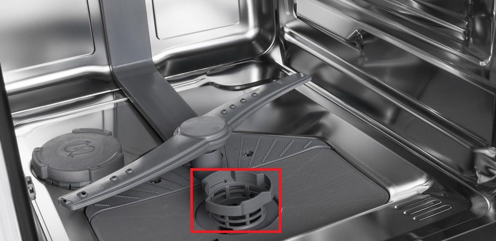 the dishwasher filter needs to be cleaned