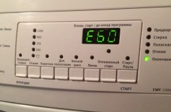 Electrolux washing machine error E60 - what to do