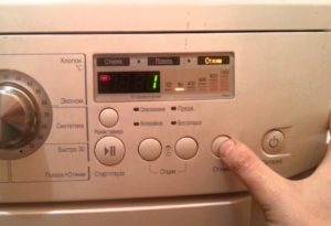 How to turn on the spin cycle on an LG washing machine?