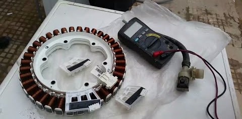 We check the Hall sensor with a multimeter