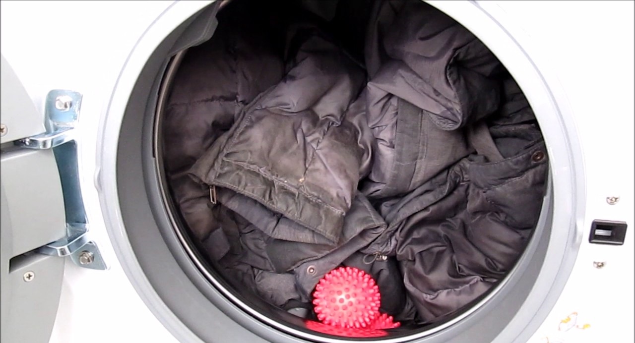 washing a down jacket