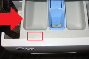 Which compartment should I put the detergent in in my LG washing machine?