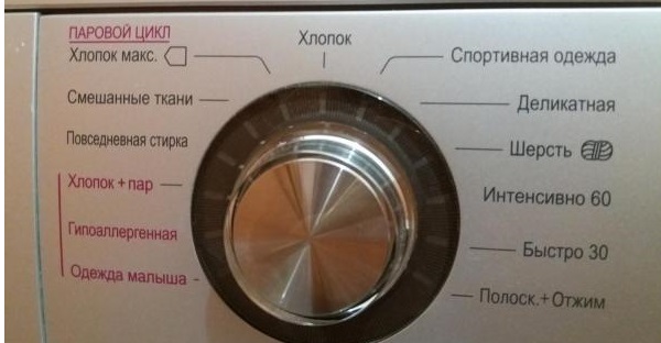 LG washing modes
