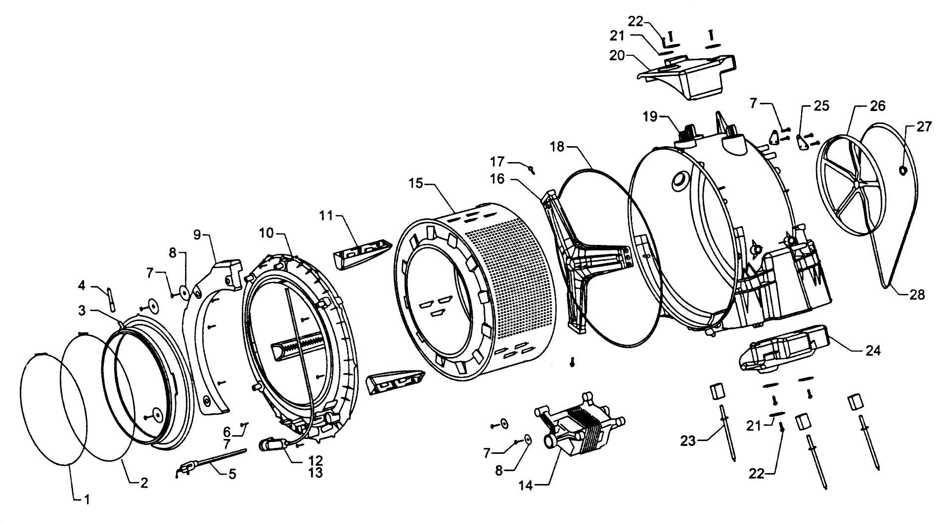 Design features of the Indesit SM drum