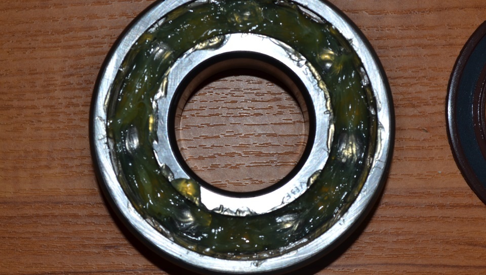 We put grease into the bearing
