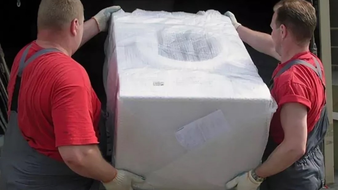 transporting a washing machine