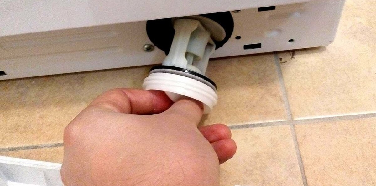 drain the water through the filter