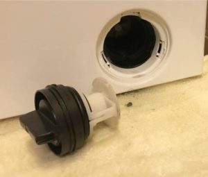 How to clean the drain pump filter on an Electrolux washing machine?