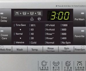 What do the symbols on an LG washing machine mean?