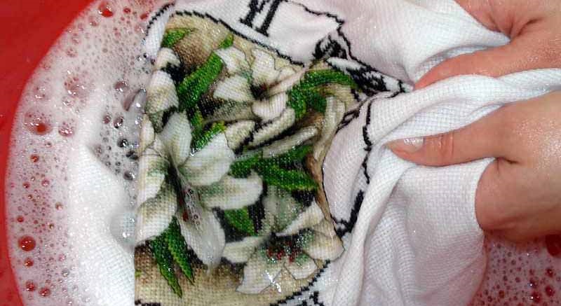 gentle wash of embroidery