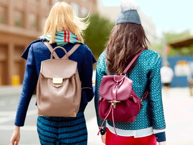 Backpacks make things roll down your back