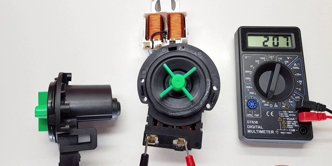 Checking the drain pump with a multimeter