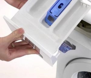 How to remove the detergent drawer in a Samsung washing machine