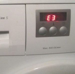 Грешка E3 в пералня Bosch