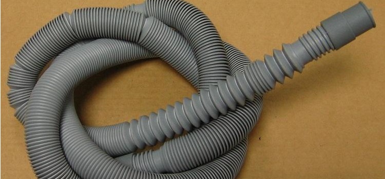 the drain hose is pinched or kinked