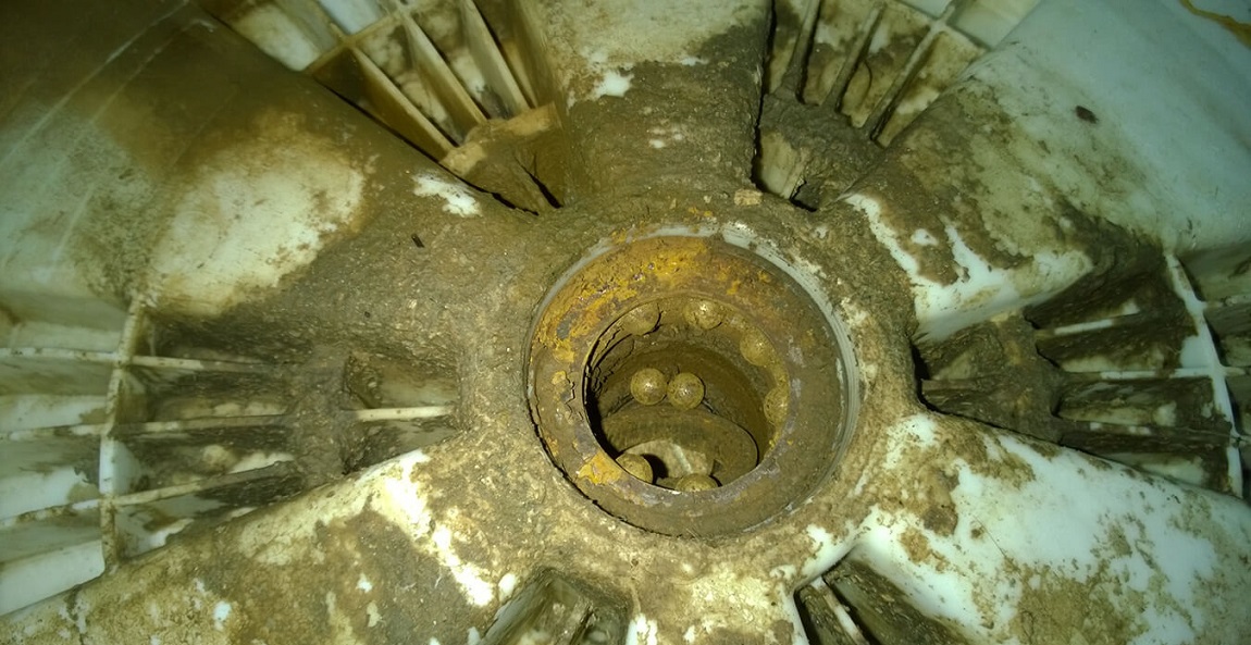the bearings of the SM were destroyed