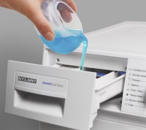 Where do I put conditioner in my Atlant washing machine?