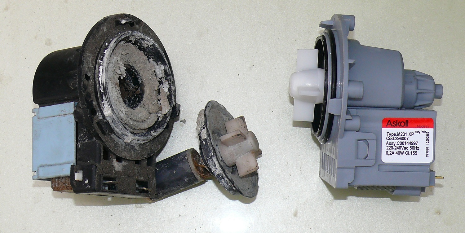 We will disassemble and check the drain pump.