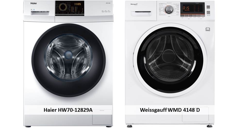 Weissgauff and Haier washing machines with delayed wash
