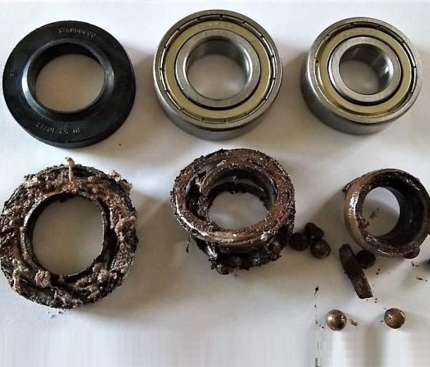 How many bearings are in a washing machine?