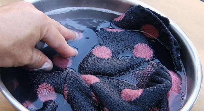 soak the item in cold water