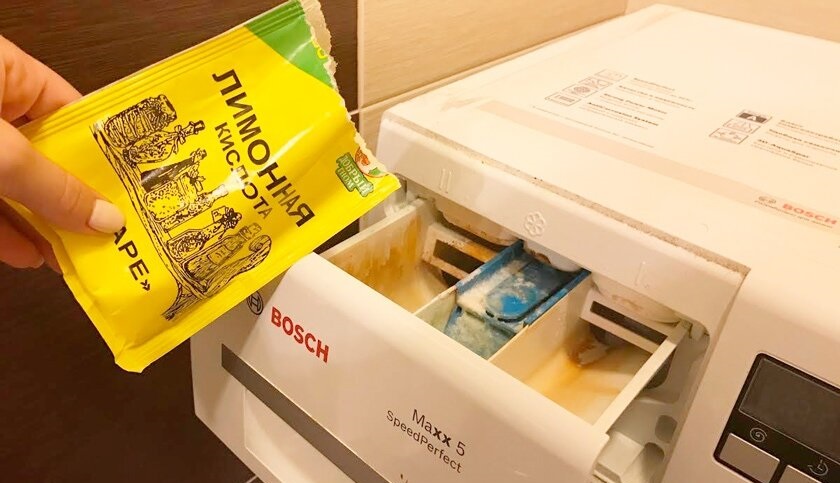 add lemon juice into the main wash compartment