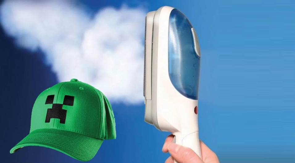 Let's iron the cap with a steamer