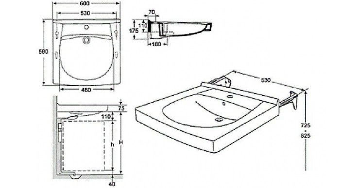 Sink installation diagram