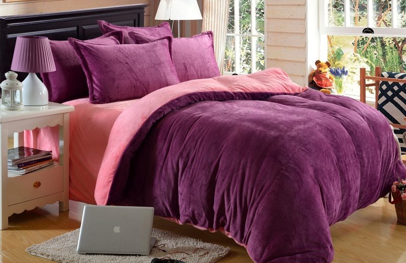 velvet pastel bed linen
