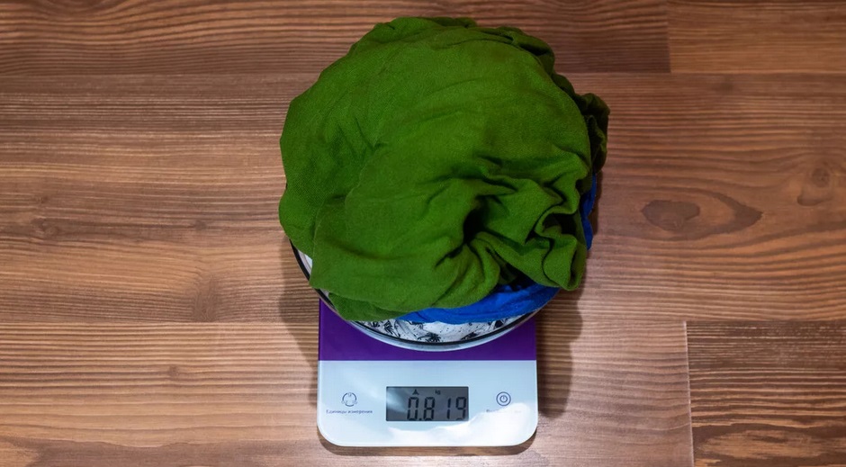 Weigh your laundry before loading it into the machine.