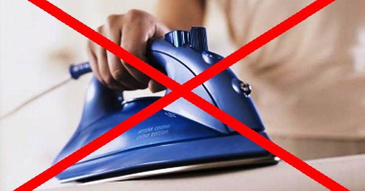 ironing is prohibited