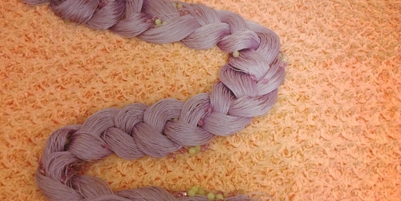 we braid the curtains into loose braids