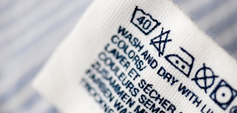 examine the label of the bed linen