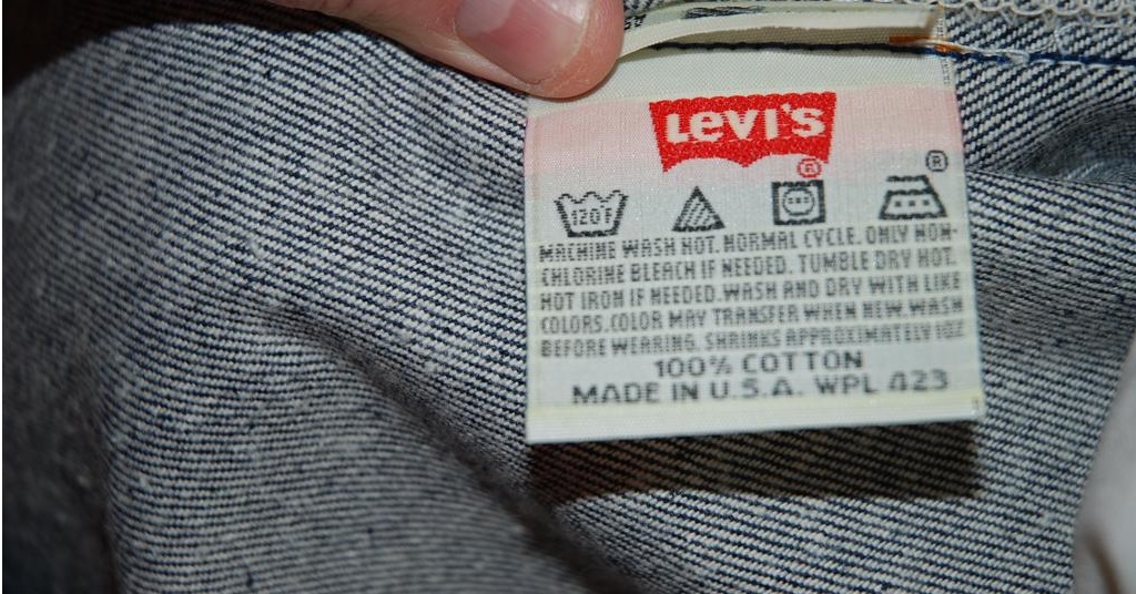 examine the tag on the jacket