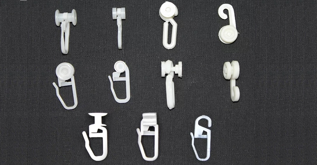 What types of curtain hooks are there?