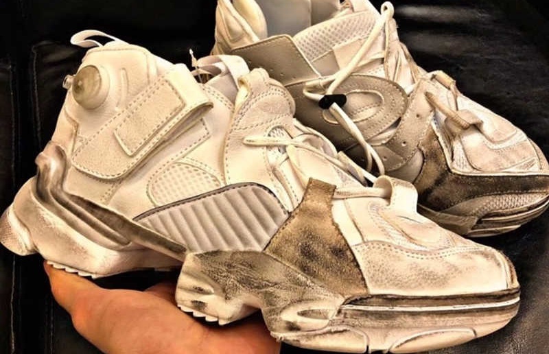 It is not advisable to machine wash worn sneakers.