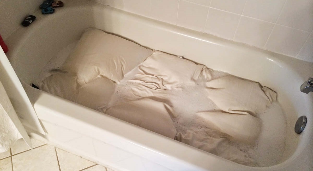 washing a holofiber blanket