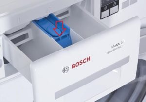 Къде да сложа омекотител в пералня Bosch?