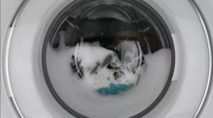 items are soaked in the washing machine drum