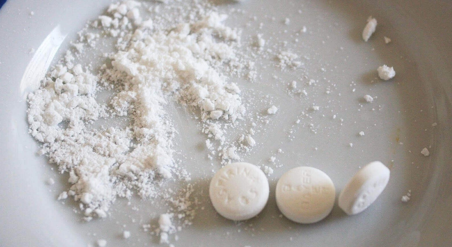 For hand washing, crush aspirin.