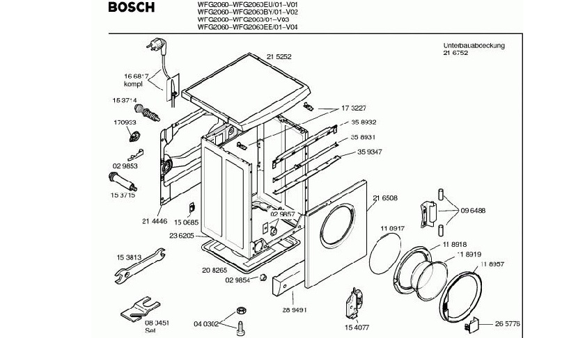 study the design of the Bosch washing machine