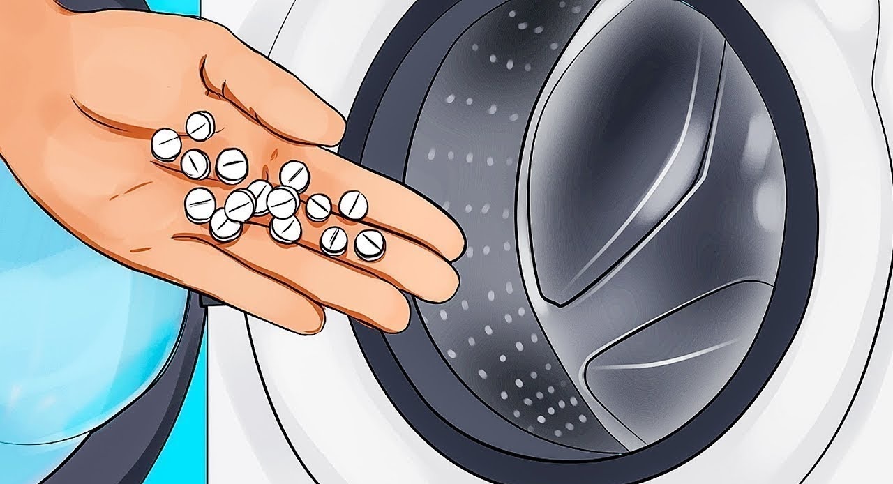 How to use aspirin in a washing machine