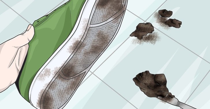 netejar la sola de trossos de brutícia