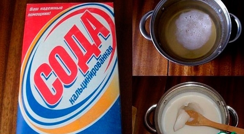 homemade gel based on soda ash