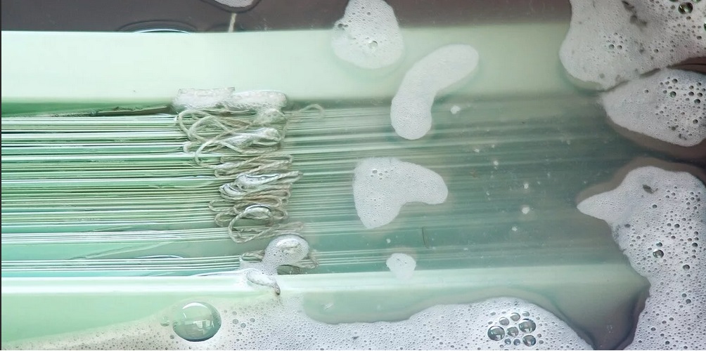 We wash blinds by hand