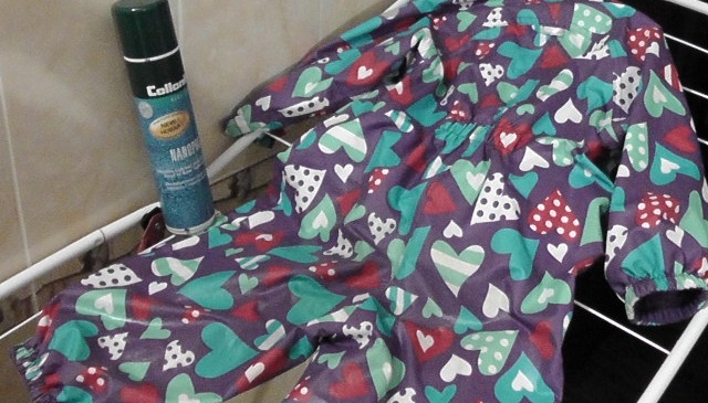 drying a baby jumpsuit