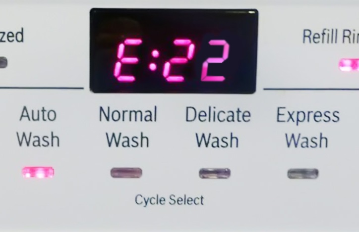 Error E22 in Candy washing machine