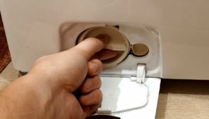 drain the water through the filter