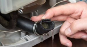 drain the water through the pipe